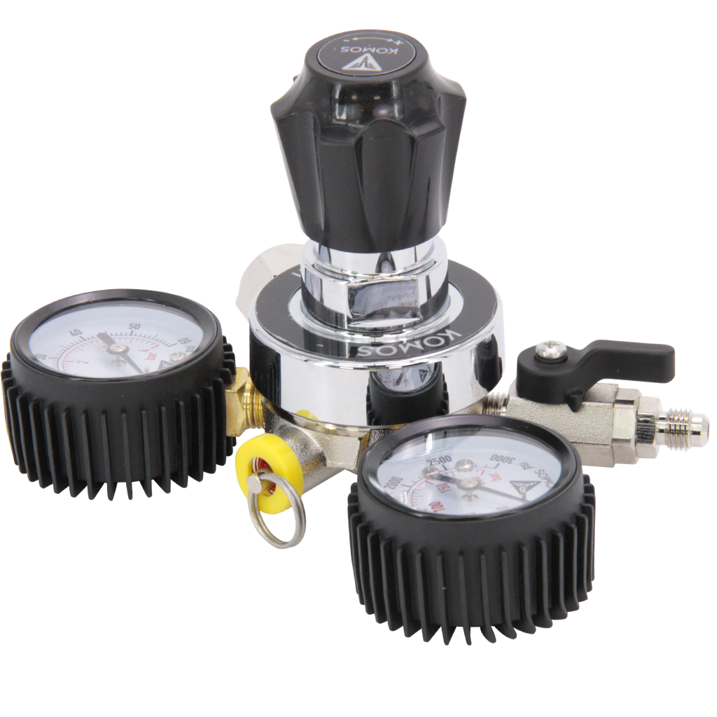 KOMOS Universal 50 - Dual Gauge CO2 Regulator - 50 psi