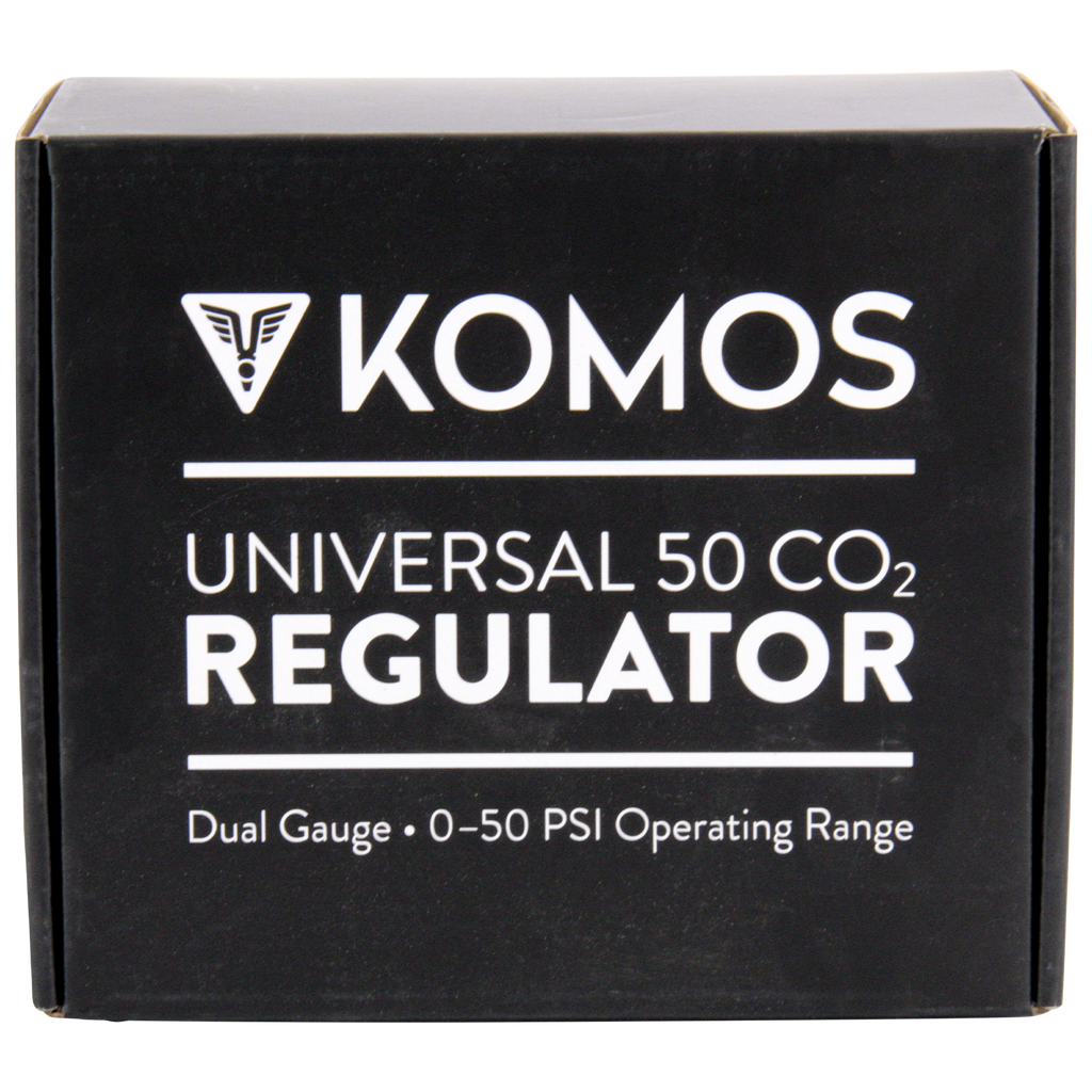 KOMOS Universal 50 - Dual Gauge CO2 Regulator - 50 psi