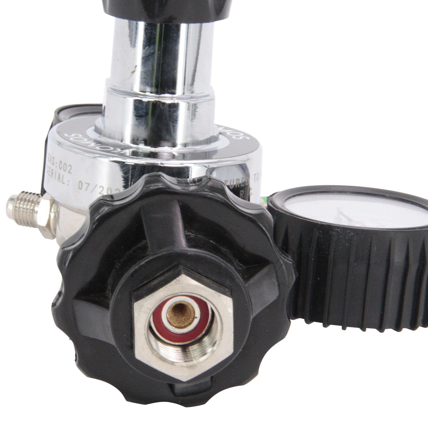 KOMOS Premium Dual Gauge CO2 Regulator - Tool-Free - 60 psi