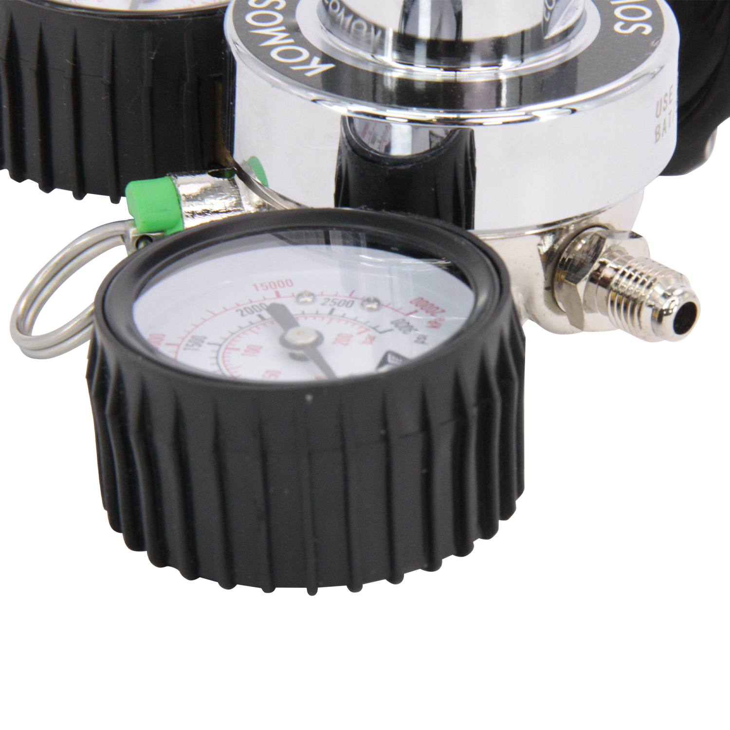 KOMOS Premium Dual Gauge CO2 Regulator - Tool-Free - 60 psi