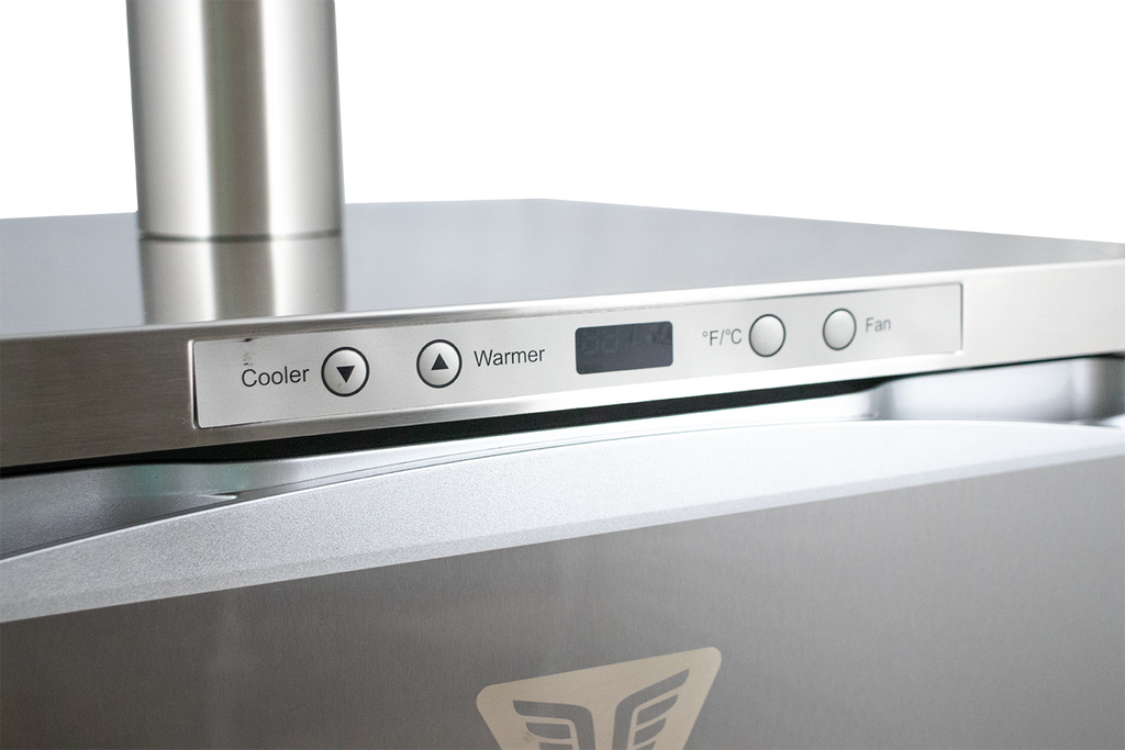Komos V2 Kegerator Deluxe Stainless with Komos Regulator - REFRIGERATOR ONLY - COSMETIC DEFECT