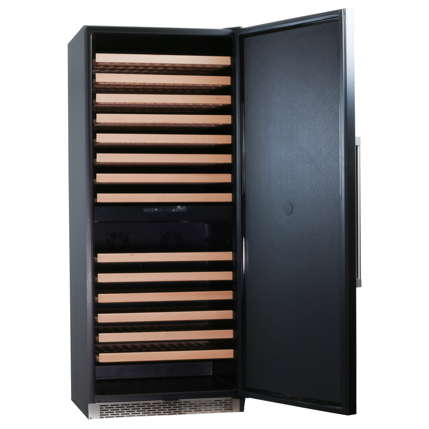 Komos - Wine Cooler - 30 in. Wide 220 Bottle Black Door Wine Cooler
