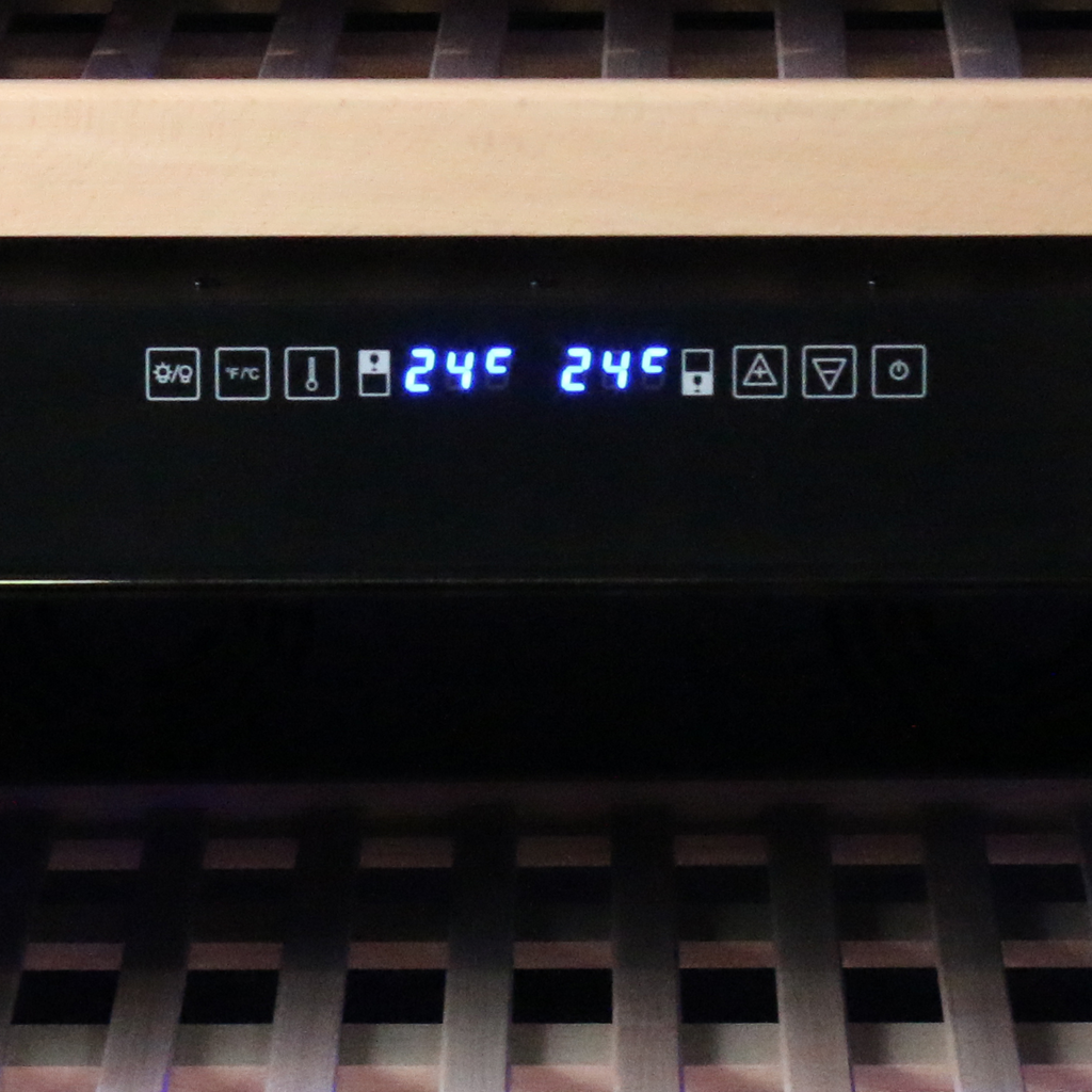 Komos - Wine Cooler - 30 in. Wide 220 Bottle Black Door Wine Cooler