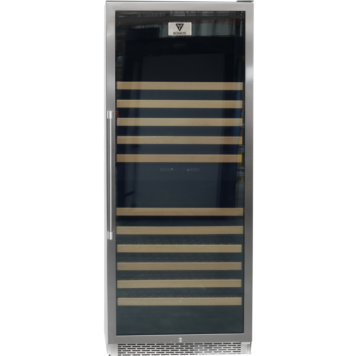 Komos - Wine & Beer Cooler - 30 in. Wide Single Glass Door Cooler - Dual Zone - Wine Bottle + Beer Can