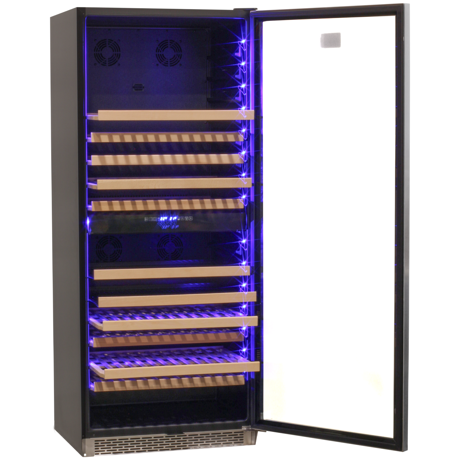 Komos - Wine & Beer Cooler - 30 in. Wide Single Glass Door Cooler - Dual Zone - Wine Bottle + Beer Can