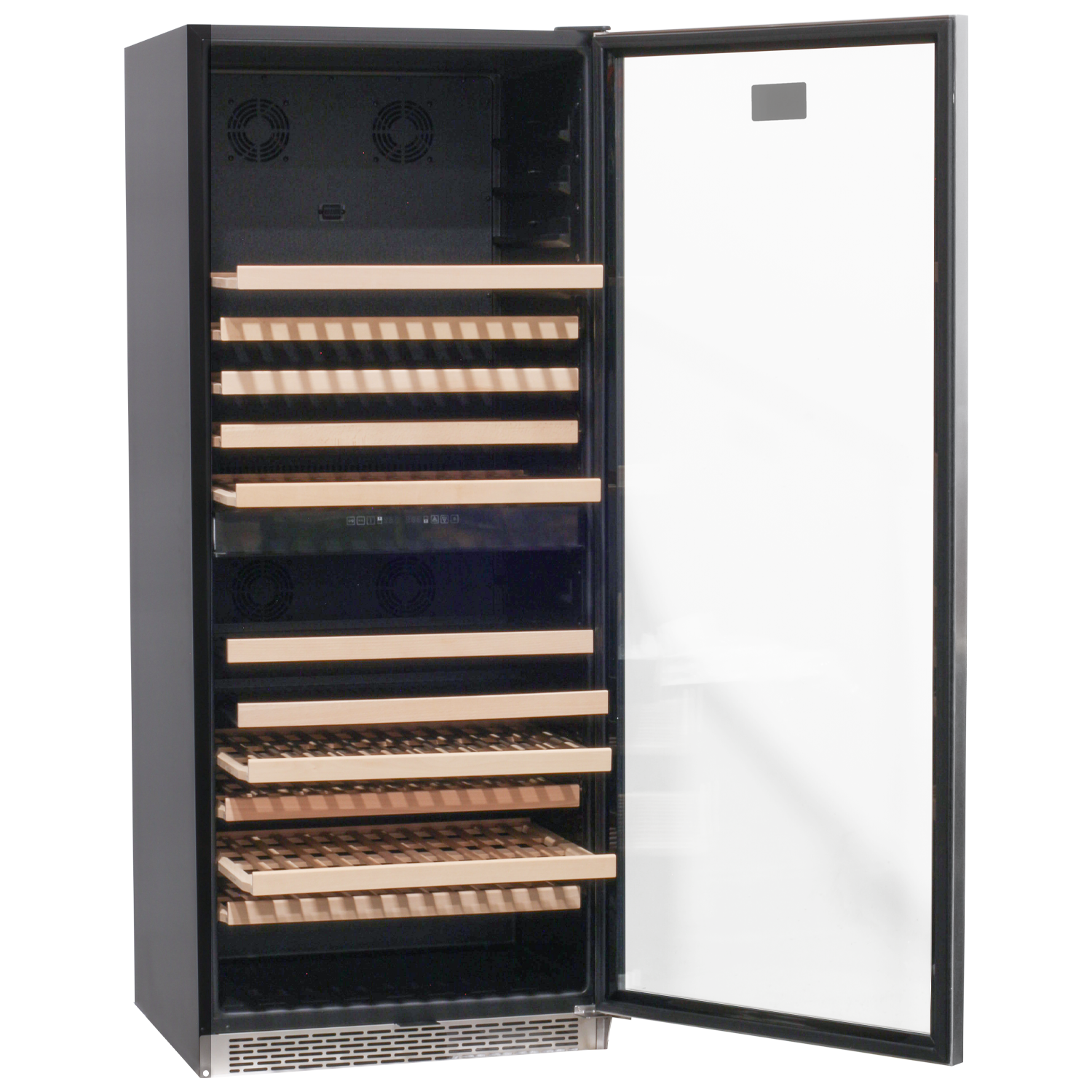 Komos - Wine & Beer Cooler - 30 in. Wide Single Glass Door Cooler - Dual Zone - Wine Bottle + Beer Can